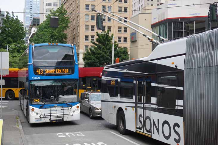 Community Transit ADL Enviro500 10806 & King County NFI XT60 4536